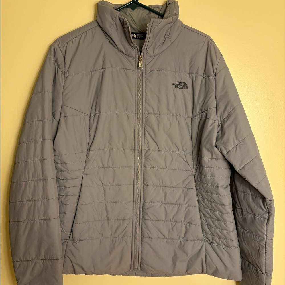 North Face Womens jacket: light grey XL